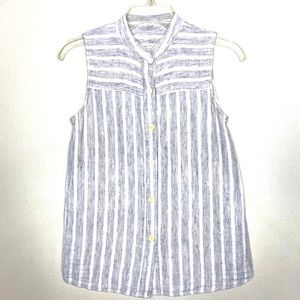 BILLY REID Striped Sleeveless Shirt